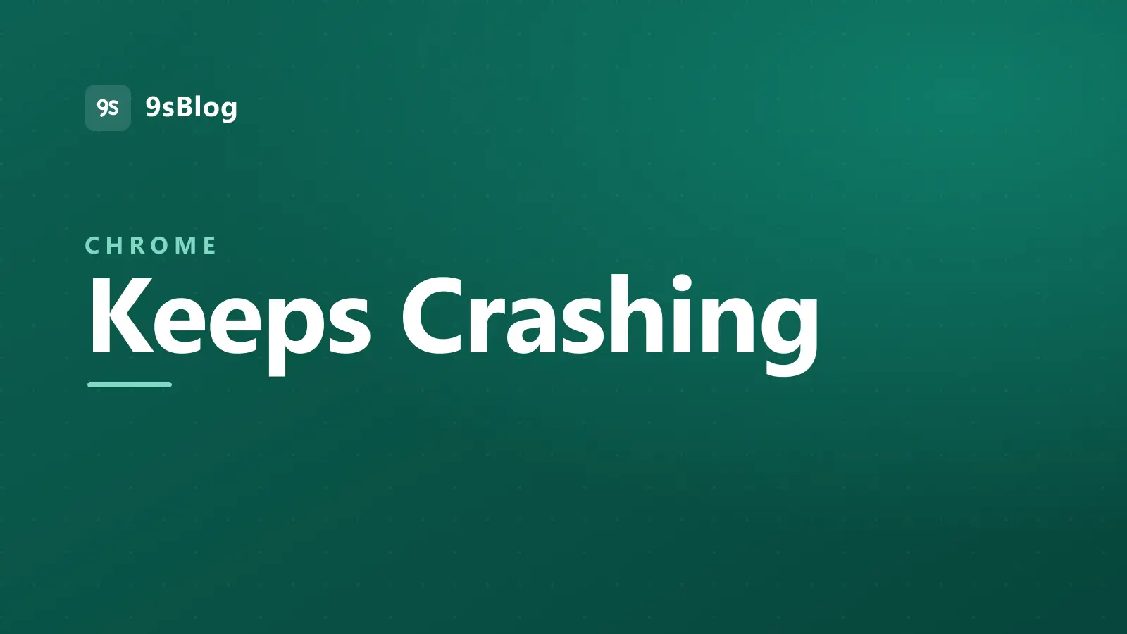 Title card reading Keeps Crashing on a dark green background